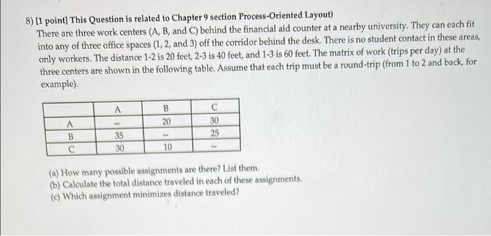 8) [1 point] This Question is related to Chapter