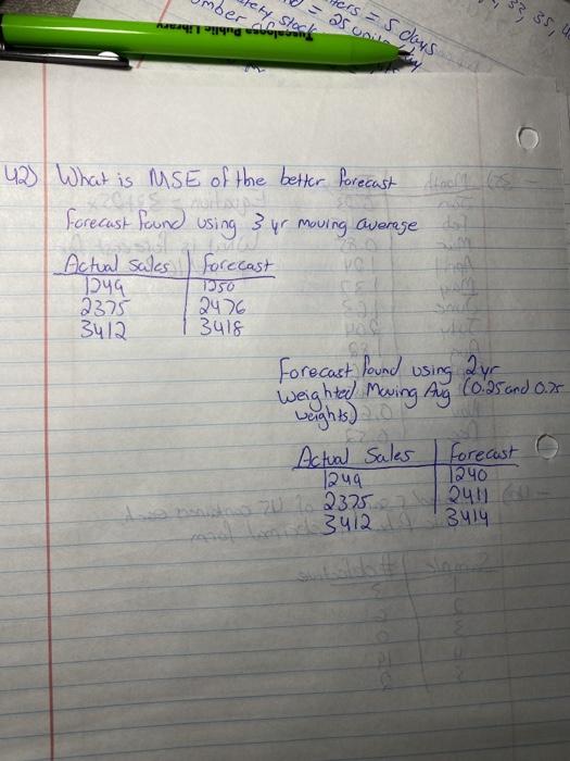 aans Cry ers = 5 days - 25 il 1050 42 What is MSE