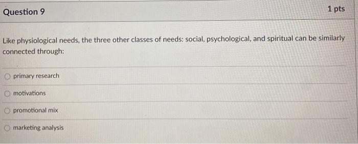Question 8 A product strategy is: a firm's total