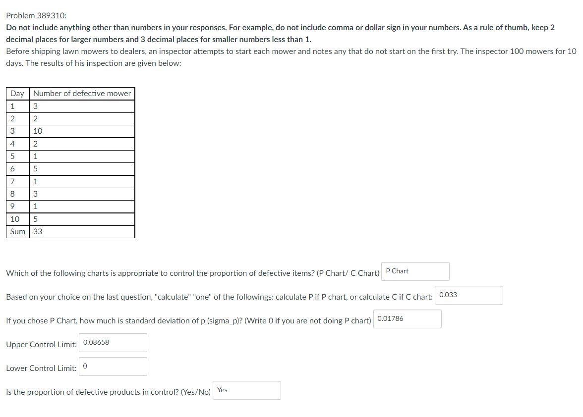 Please Confirm My Answers incase of any