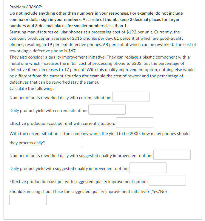 Problem 638607: Do not include anything other