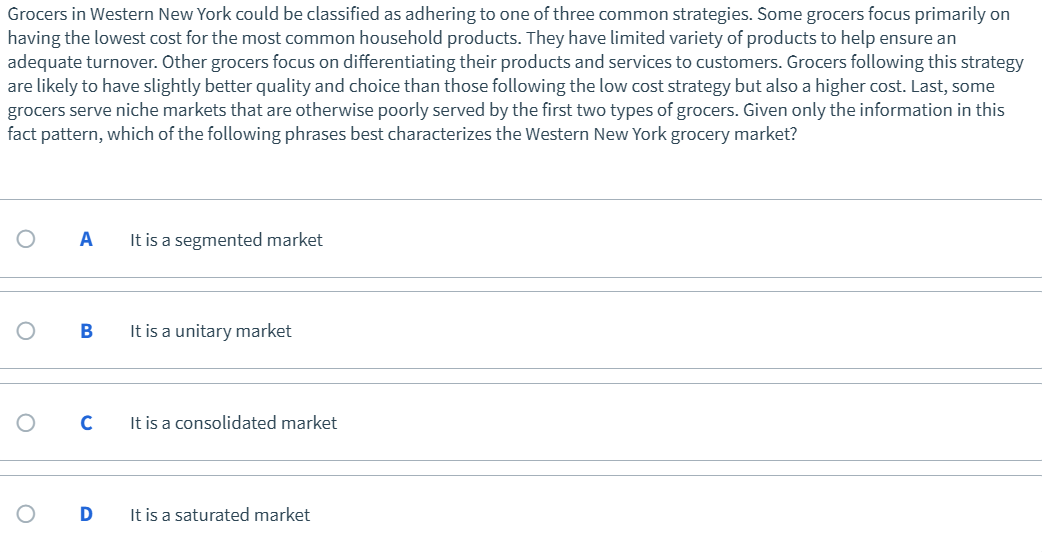 Grocers in Western New York could be classified