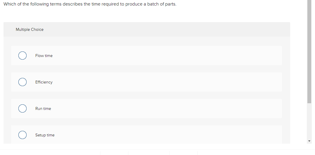 Which of the following terms describes the time