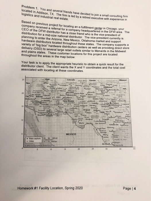 Problem 1. You and several friends have decided