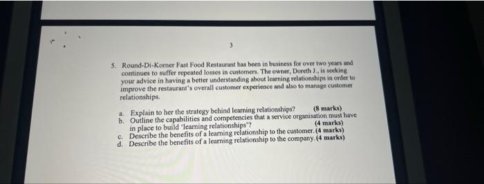 3 5. Round-Di-Komer Fast Food Restaurant has been