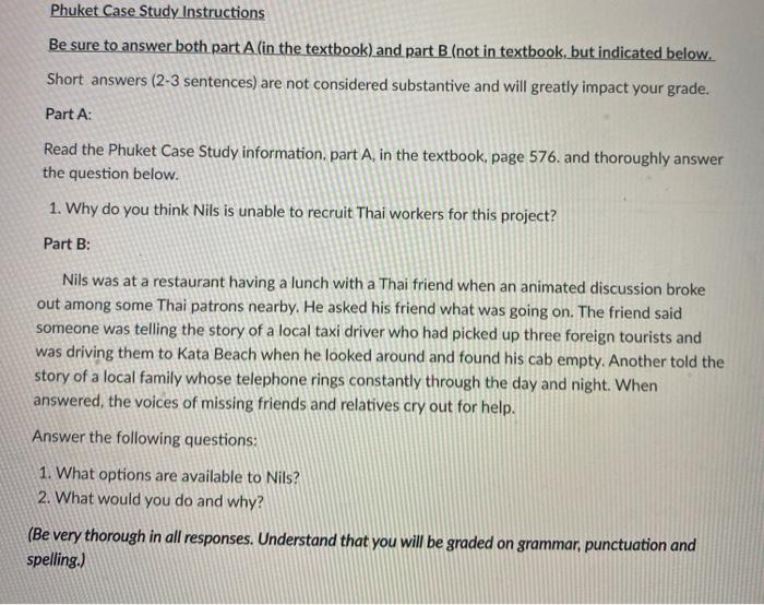 Case 15.2 Phuket A On December 26, 2004, an