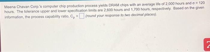 Meena Chavan Corp.'s computer chip production