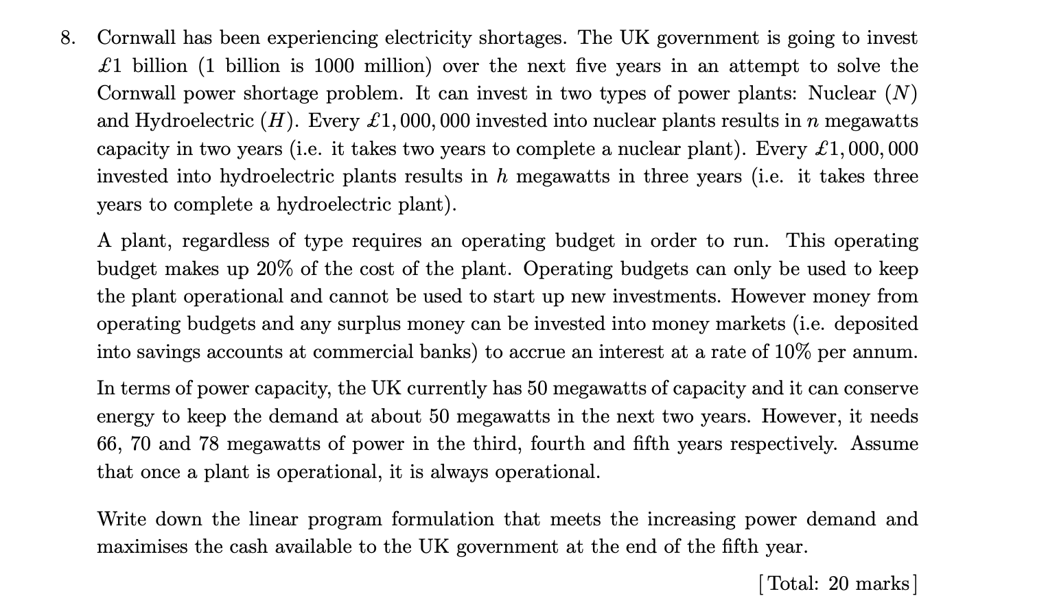 CAN YOU PLEASE FORMULATE THIS PROGRAMME, DONT