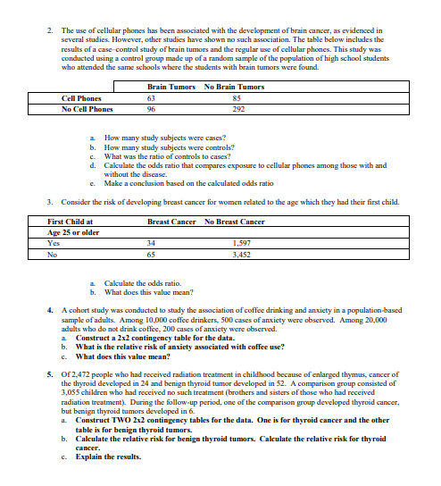 HSC4500 Lesson 6 Assignment 1. The data in the