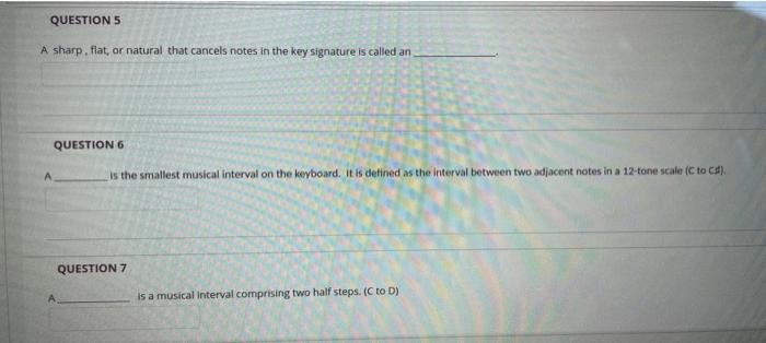 QUESTION 1 F# - C# - G# - D# - A# - E# - B# is