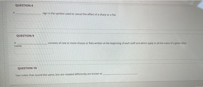 QUESTION 1 F# - C# - G# - D# - A# - E# - B# is