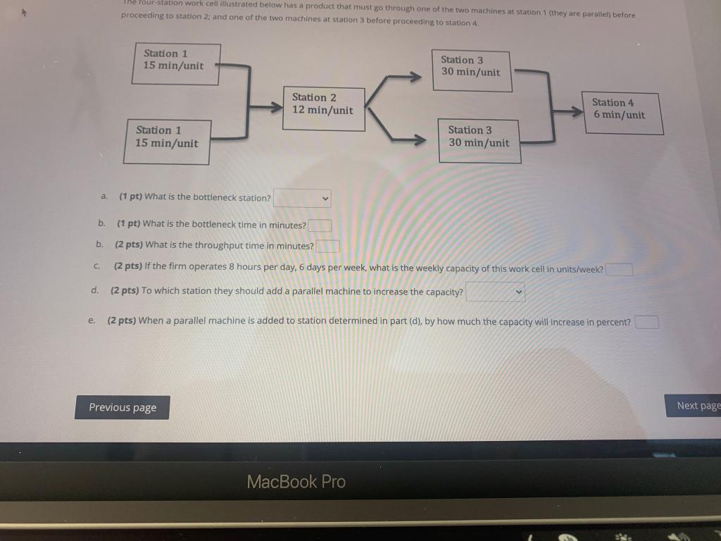 The four-station work cell illustrated below has