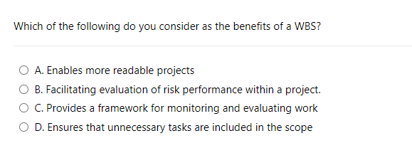 Which of the following do you consider as the