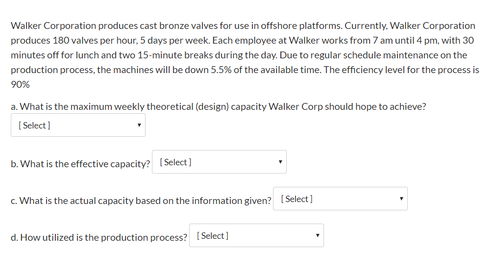 Walker Corporation produces cast bronze valves