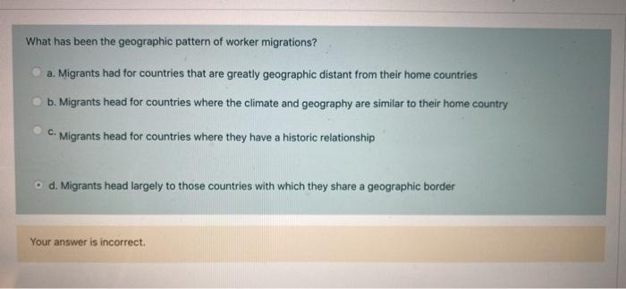 What has been the geographic pattern of worker