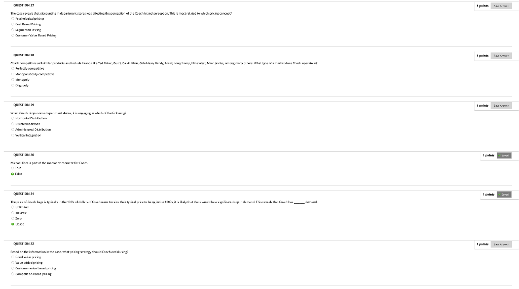 QUESTION 27 The case reveals that discounting in