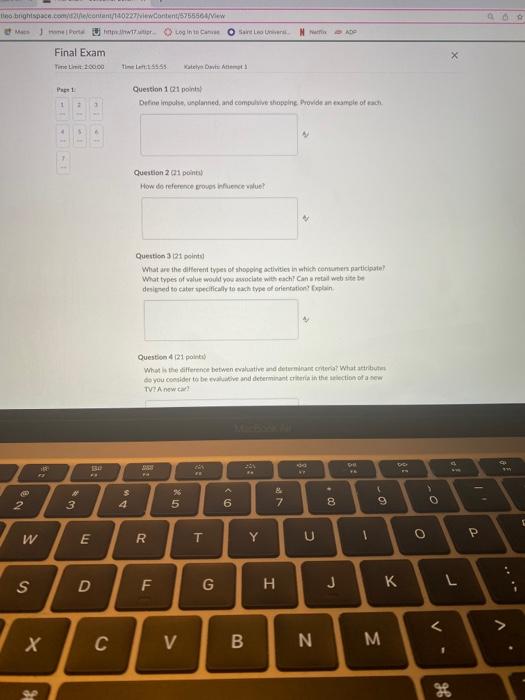 answer questions # 1-4 Guestion 1 (21 ponts: