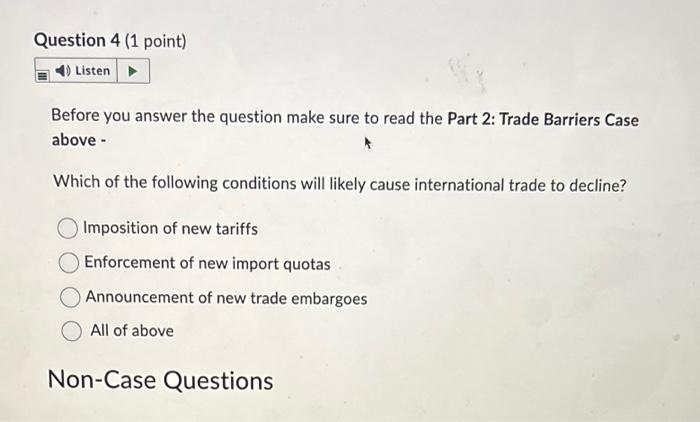 art 2: Trade Barriers - Charles next asked