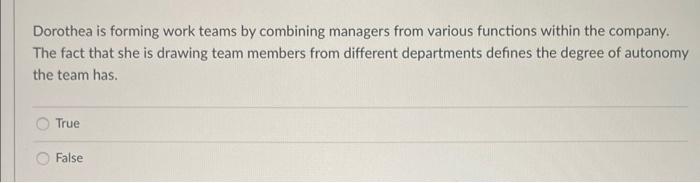 Question 10.1 Management Answer Correctly for a
