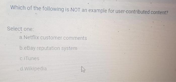 Which of the following is NOT an example for