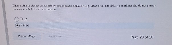 When trying to discourage a socially