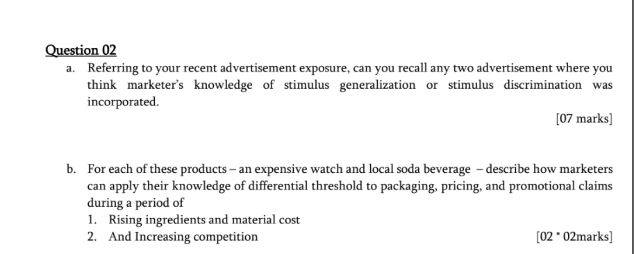 Please do it ASAP. Thanks! Question 02 a.