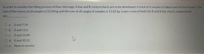 In order to monitor the filling process of flour