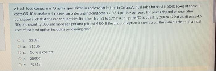 Afresh food company in Oman is specialized in