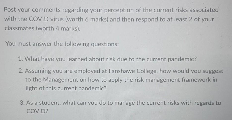 Post your comments regarding your perception of