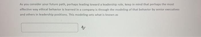 As you consider your future path, perhaps leading