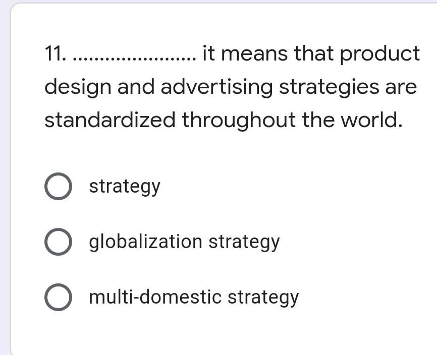 11. .... it means that product design and
