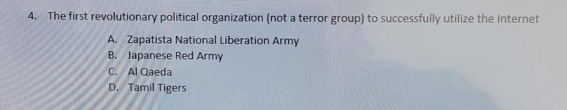 4. The first revolutionary political organization