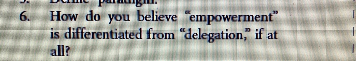 How do you believe "empowerment" is