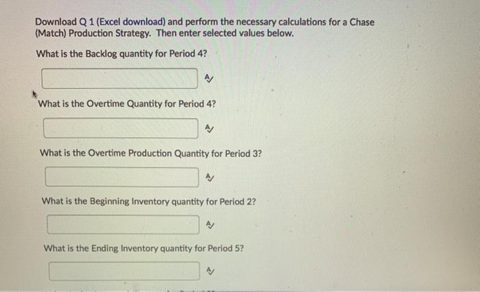 Download Q 1 (Excel download) and perform the