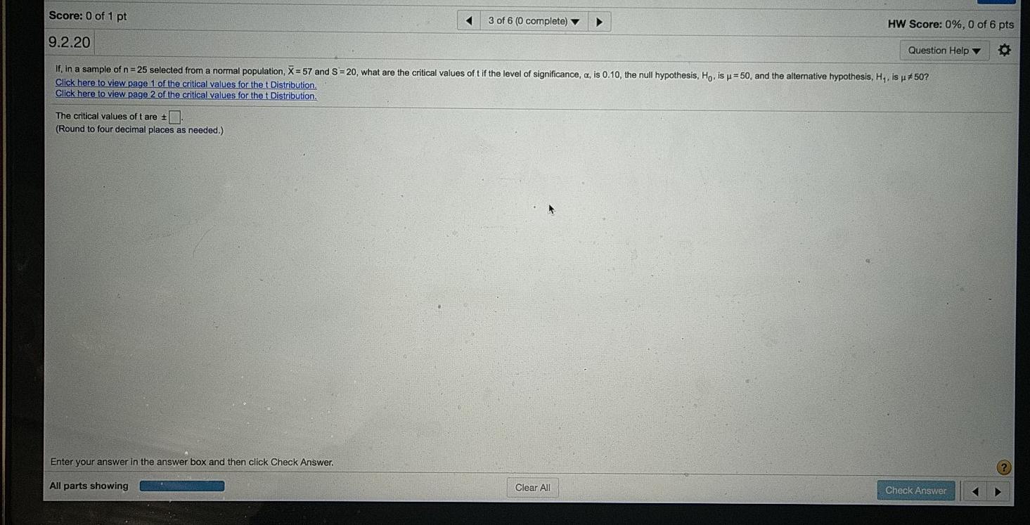 Score: 0 of 1 pt 3 of 6 (complete) HW Score: 0%,