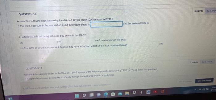 5 points QUESTION 18 Answer the following