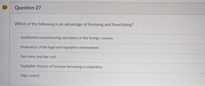 Question 25 2 pts Which of the following is true