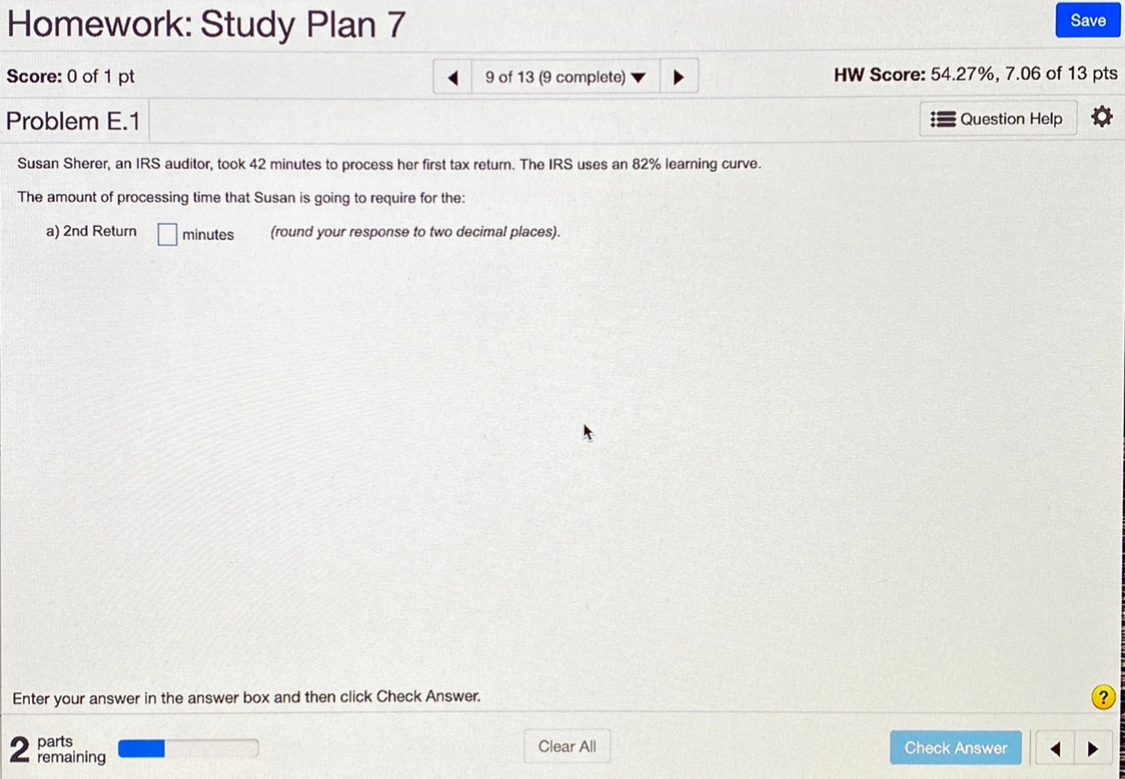 Susan Sherer, an IRS auditor, took 42 minutes to