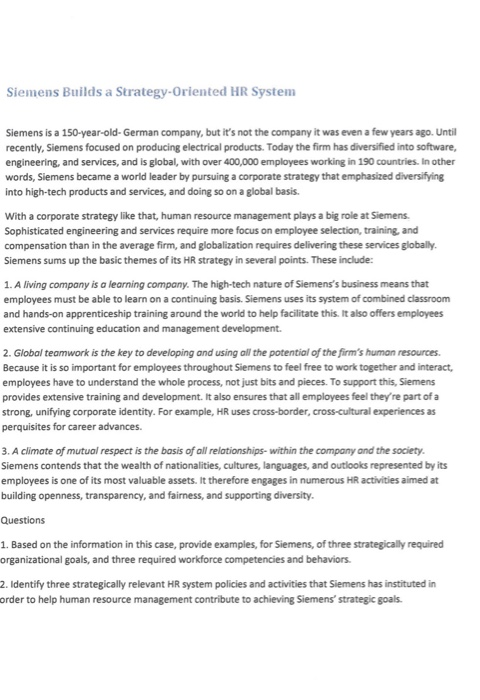 read the case study and answer the 2 questions.