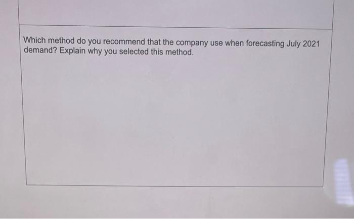 Week 3 Bonus Activity DEMAND FORECASTING CASE