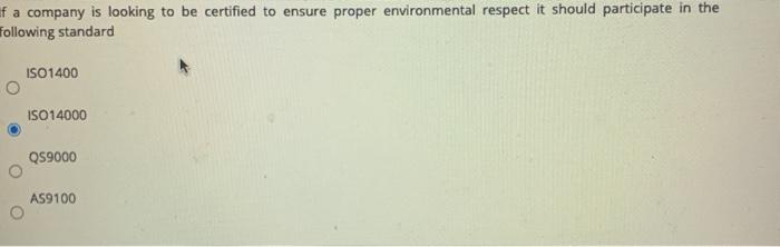 of a company is looking to be certified to ensure