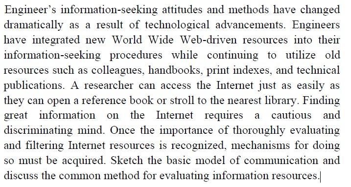 Engineer's information-seeking attitudes and