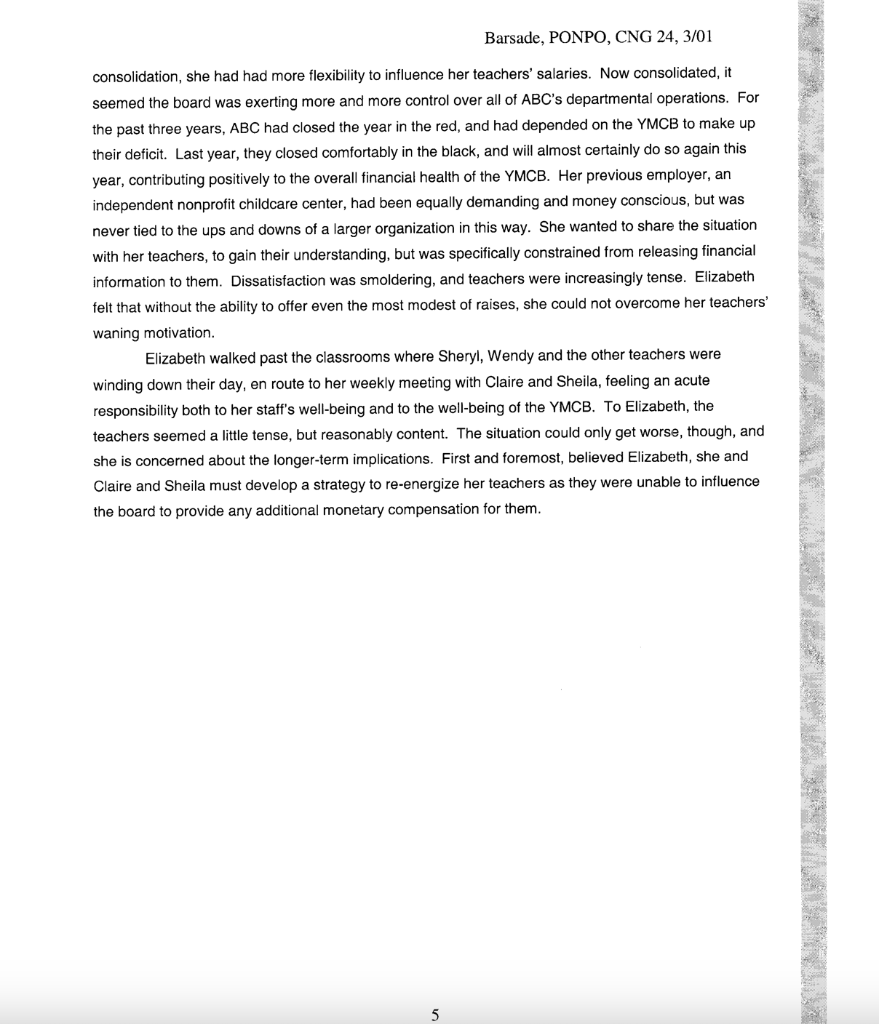 Mini Case Study #5 Read the ABC Child Care Case