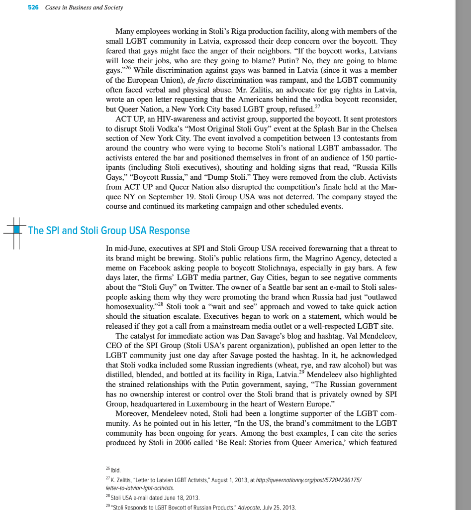 Stoli vodka case study A stakeholder analysis and