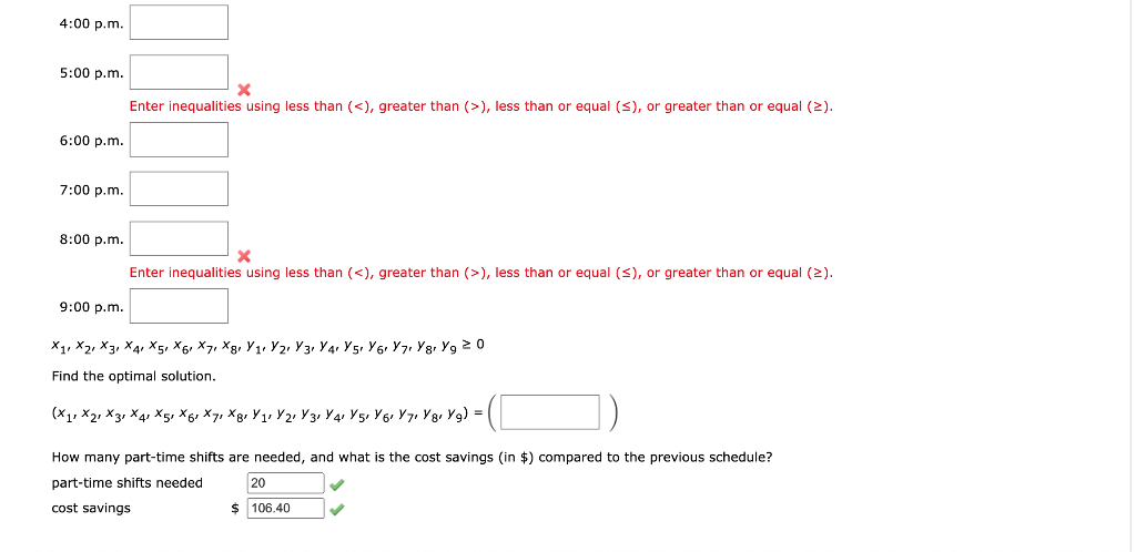A linear programming computer package is needed.