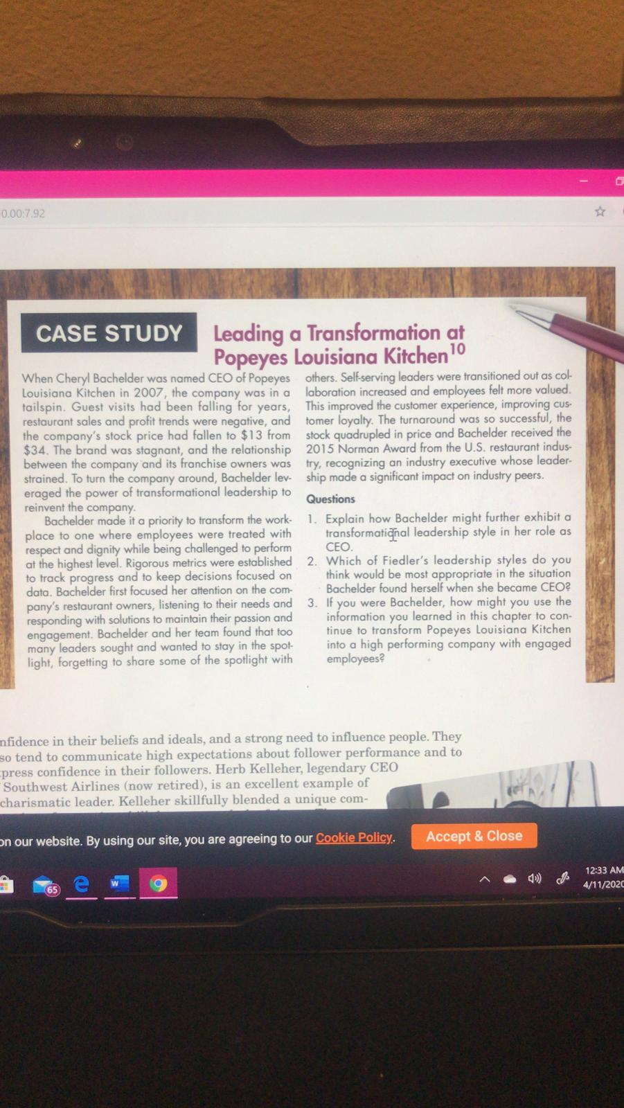 Case Study 4: Leading a Transformation at Popeyes