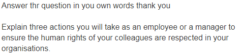 Answer thr question in you own words thank you