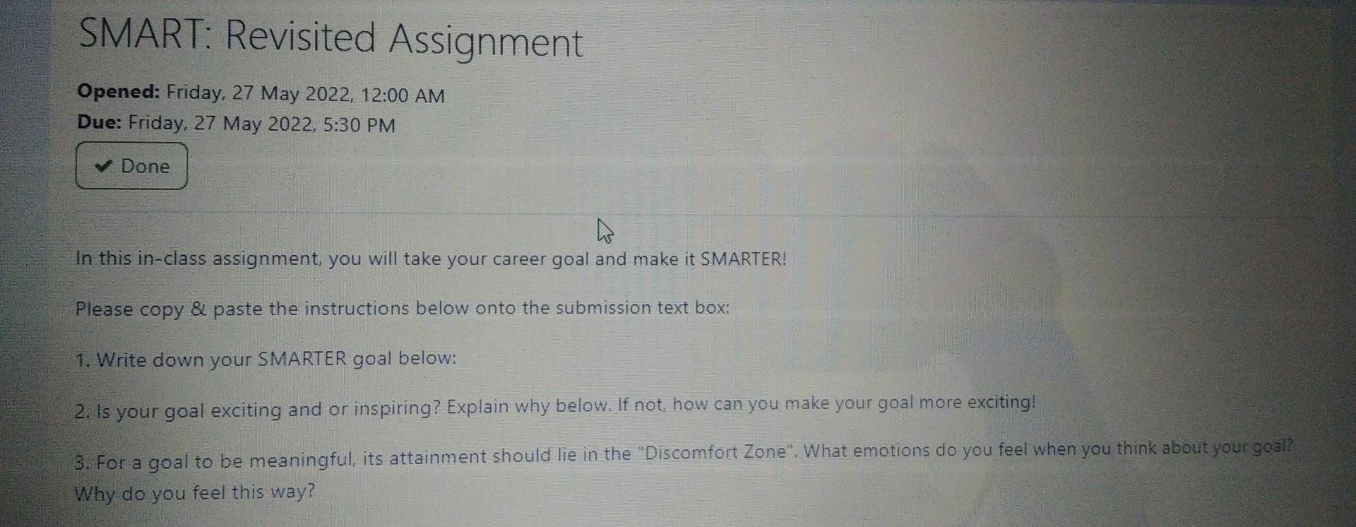 In this in-class assignment, you will take your