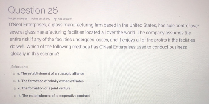 Question 26 Not yet answered Points out of 5.00 P