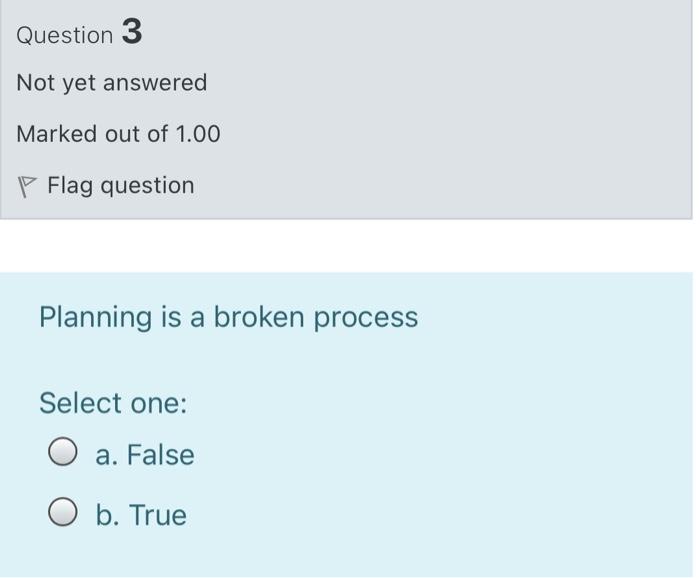 Question 3 Not yet answered Marked out of 1.00 P